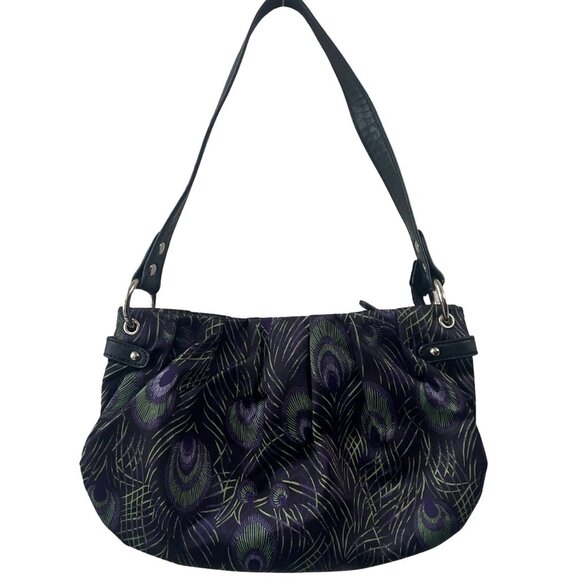 Apt 9 Purple Peacock Hobo Shoulder Bag - Picture 2 of 8